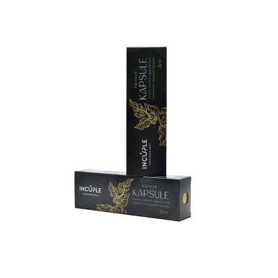 Hnedá krabička s 12 kapsulami Incuple – Hacienda Sonora z Kostariky. Prémiová 100 % arabica kompatibilná s Nespresso®.