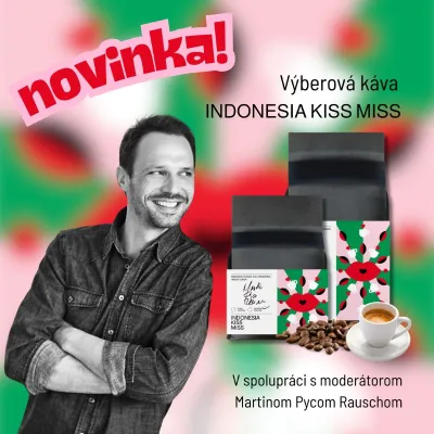 Indonesia Kiss Miss pražená zrnková káva 250 g – výberová 100% arabika, chuť bobuľového ovocia a hnedého cukru, cup score 88.