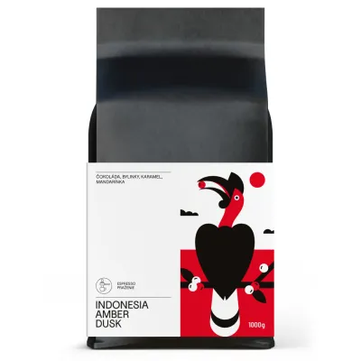 INDONESIA Amber Dusk – 1 kg espresso, čerstvo pražená 100 % arabika