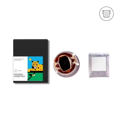 Rwanda Honeyfer drip bag káva – balenie ALTER-NATIV COFFEE na prípravu filtrovanej kávy