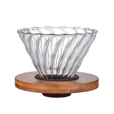 Číry sklenený dripper V60 detail