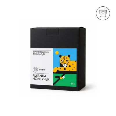 Káva Rwanda Honeyfer v dripbagoch – balenie 5 ks